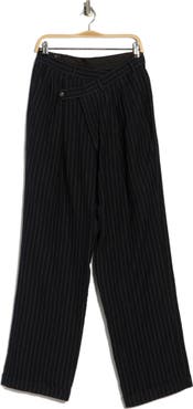 R13 Triple Pleated Crossover Linen Pants