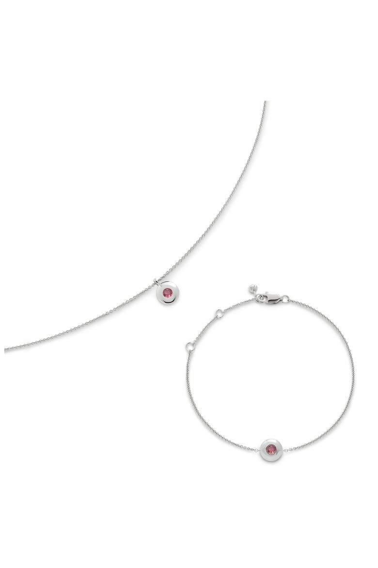 October Birthstone Tourmaline Bracelet, Alternate, color, SS/ PINK TOURMALINE