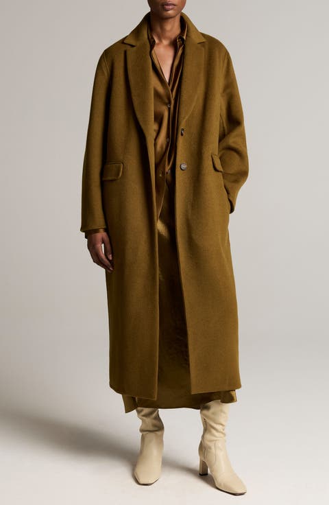 Single Breasted Wool & Cashmere Coat