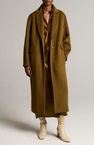 Vince Single Breasted Wool & Cashmere Coat