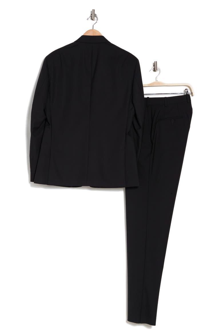 Sartorial Classic Fit Stretch Wool Suit, Alternate, color, BLACK