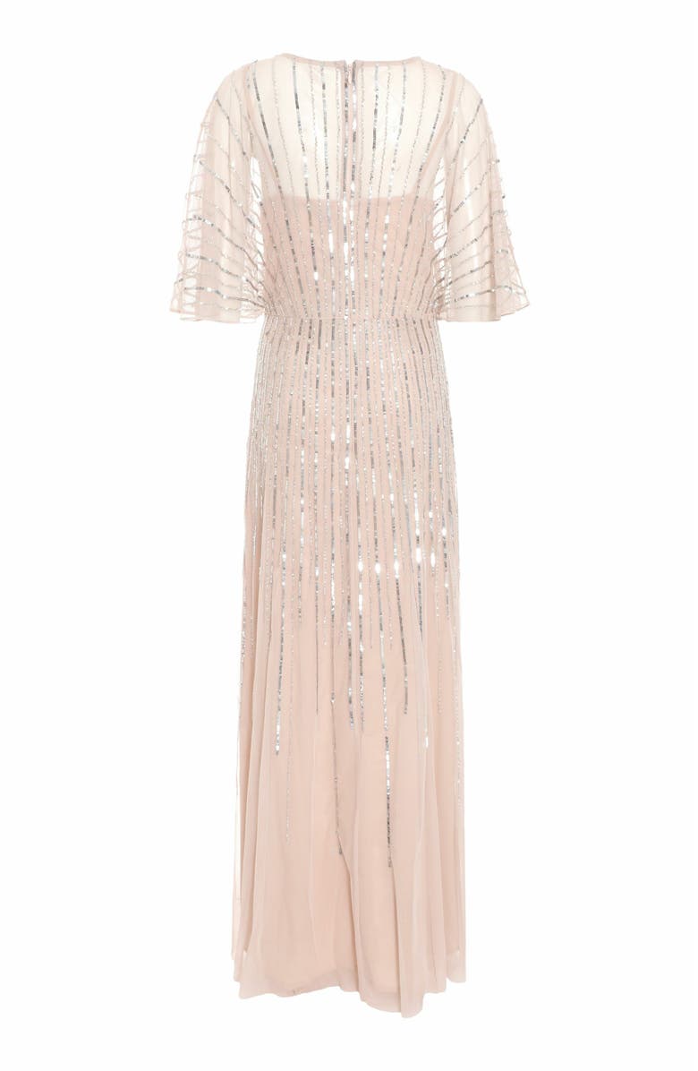 QUIZ Embellished Sequin Evening Dress, Alternate, color,