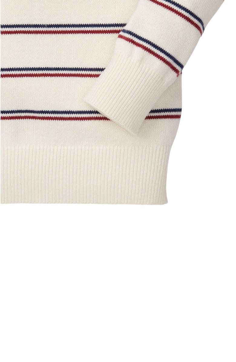 Hope & Henry Baby Boys' Organic Shawl Collar Cable Sweater, Infant, Alternate, color, Ivory Stripe