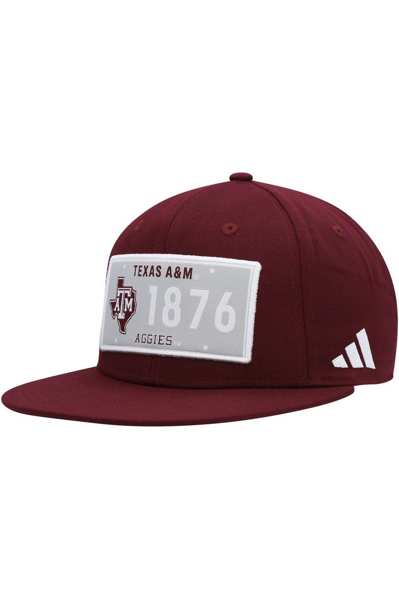 Men's adidas  Maroon Texas A&M Aggies Established Snapback Hat, Main, color, Maroon