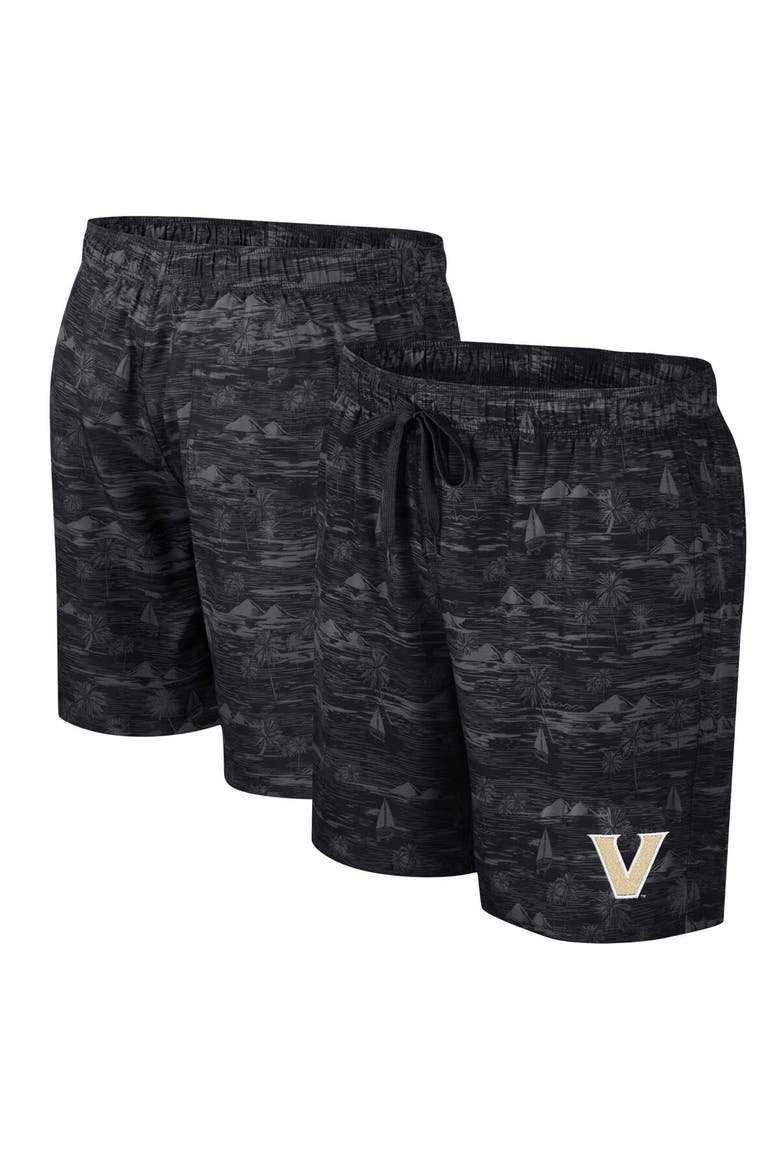 Men's Colosseum Black Vanderbilt Commodores Ozark Swim Shorts, Alternate, color, Black