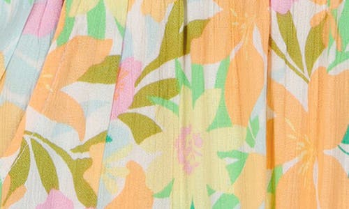 Shop Billabong Kids' Mad For You Floral Drawstring Shorts In Salt Crystal