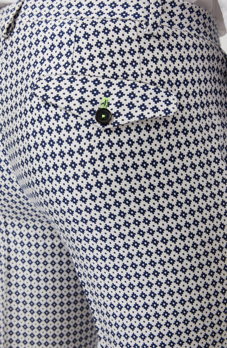 Twisted Tailor Siorek Slim Fit White Jacquard Suit Trousers, Alternate, color, 