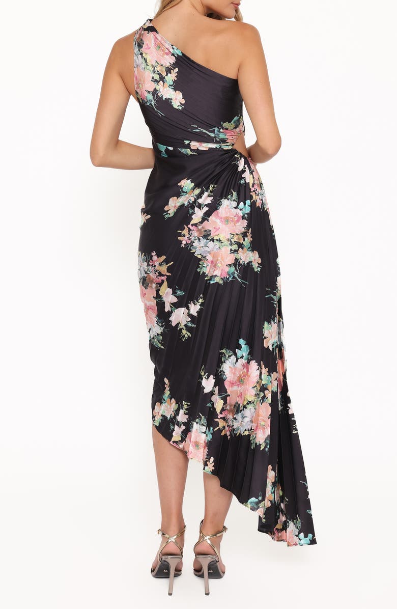 Petal & Pup Kleo Pleated One-Shoulder Maxi Dress, Alternate, color, 