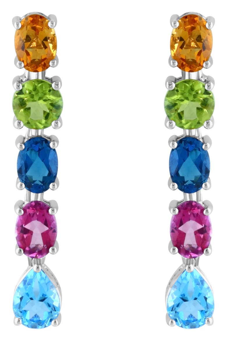 Multi Stone Drop Earrings, Alternate, color, MULTI