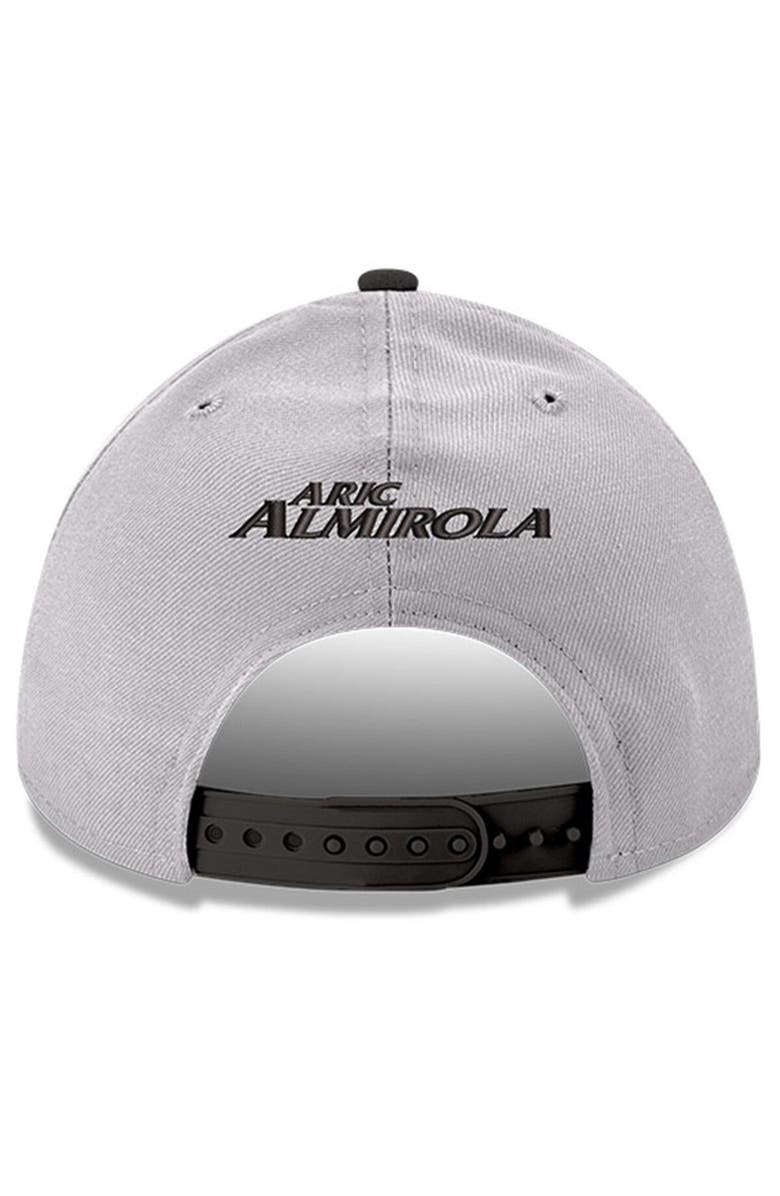 New Era Men's New Era Gray/Black Aric Almirola 9FORTY Snapback Adjustable Hat, Alternate, color, Gray
