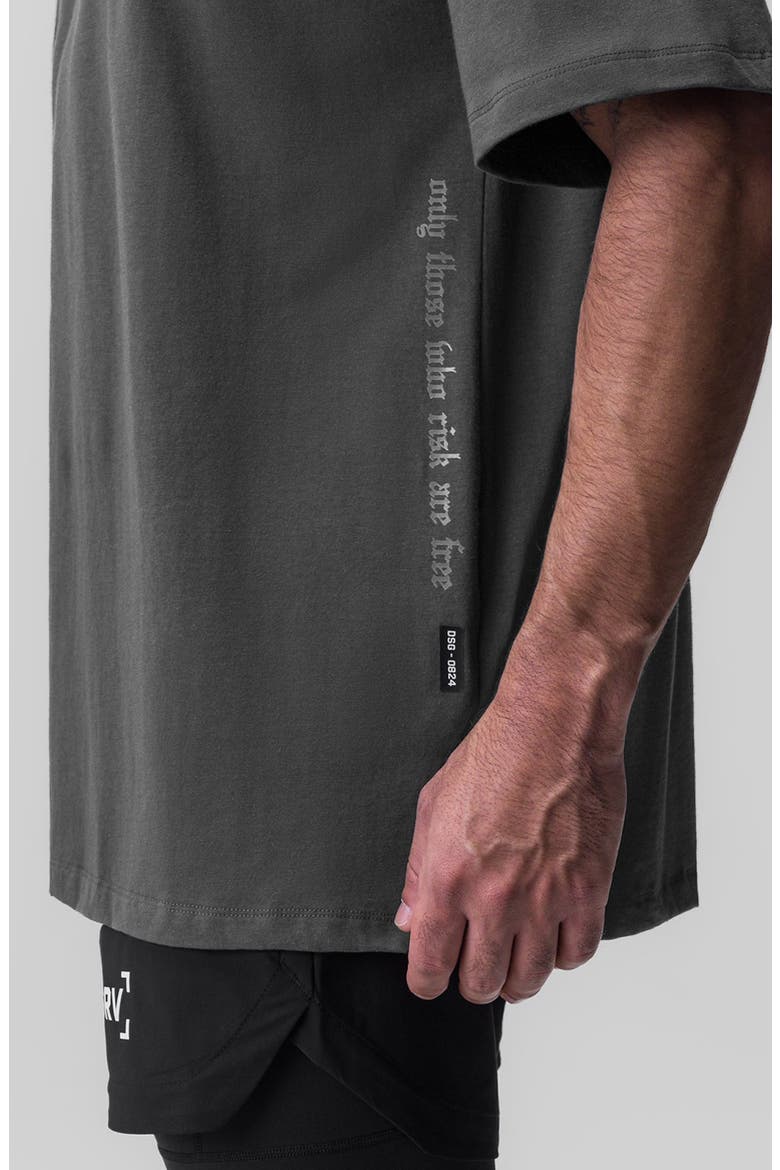 Stretch Supima® Cotton Oversize T-Shirt, Alternate, color, SPACE GREY