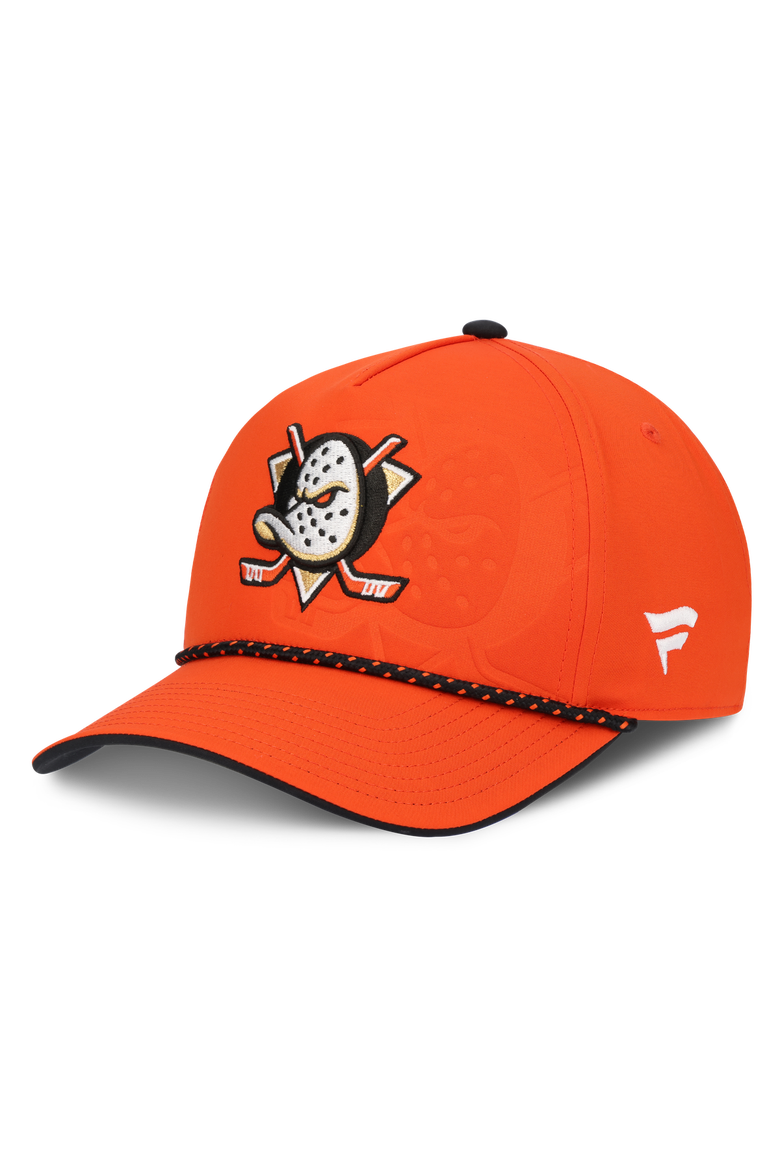 Men's Fanatics  Orange Anaheim Ducks On Stage Podium A-Frame Adjustable Hat, Main, color, Orange