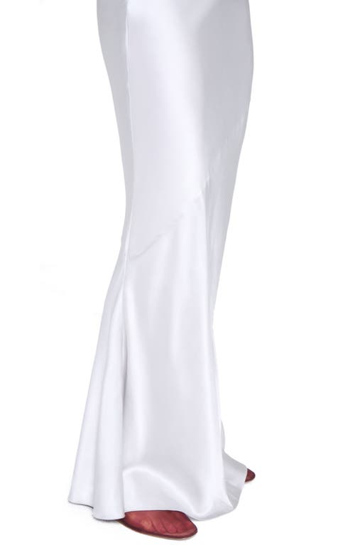 Twp My Endless Love Satin Bias Cut Maxi Skirt In Burgundy