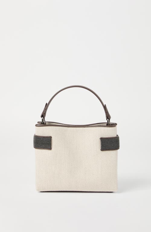 Shop Brunello Cucinelli Small Top-handle Essence Bag In Panama