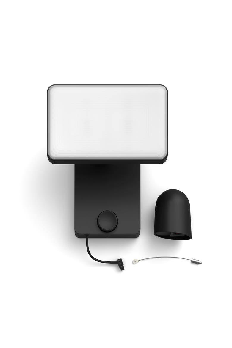 Hue Secure Outdoor Floodlight + Camera Bundle, Alternate, color, Black