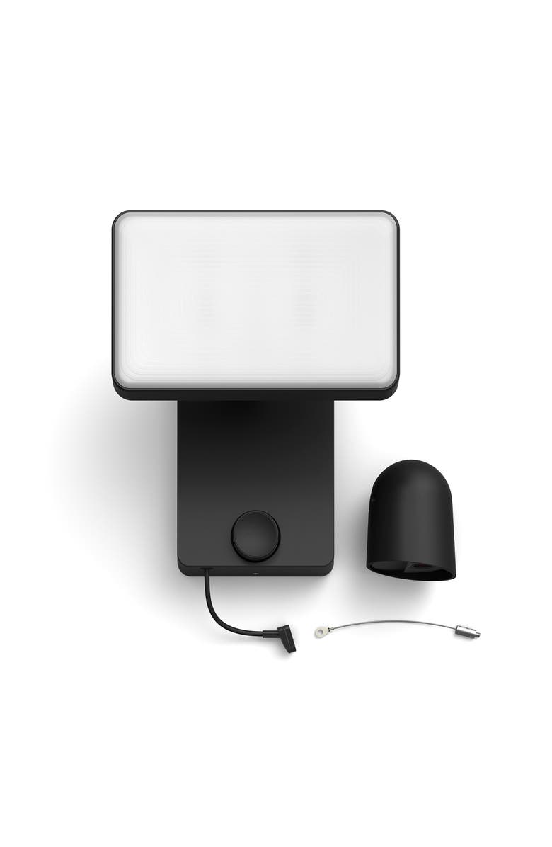 Philips Hue Hue Secure Outdoor Floodlight + Camera Bundle, Alternate, color, Black