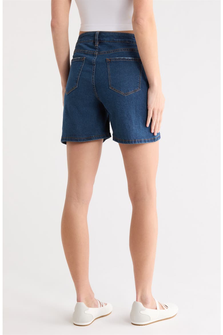 Clean Hem Denim Shorts, Alternate, color, DARK WASH