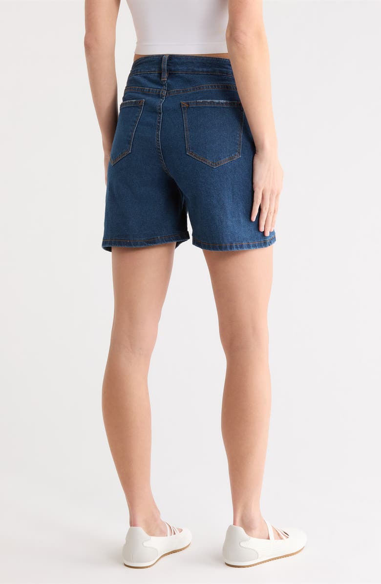 Vigoss Clean Hem Denim Shorts, Alternate, color, Dark Wash