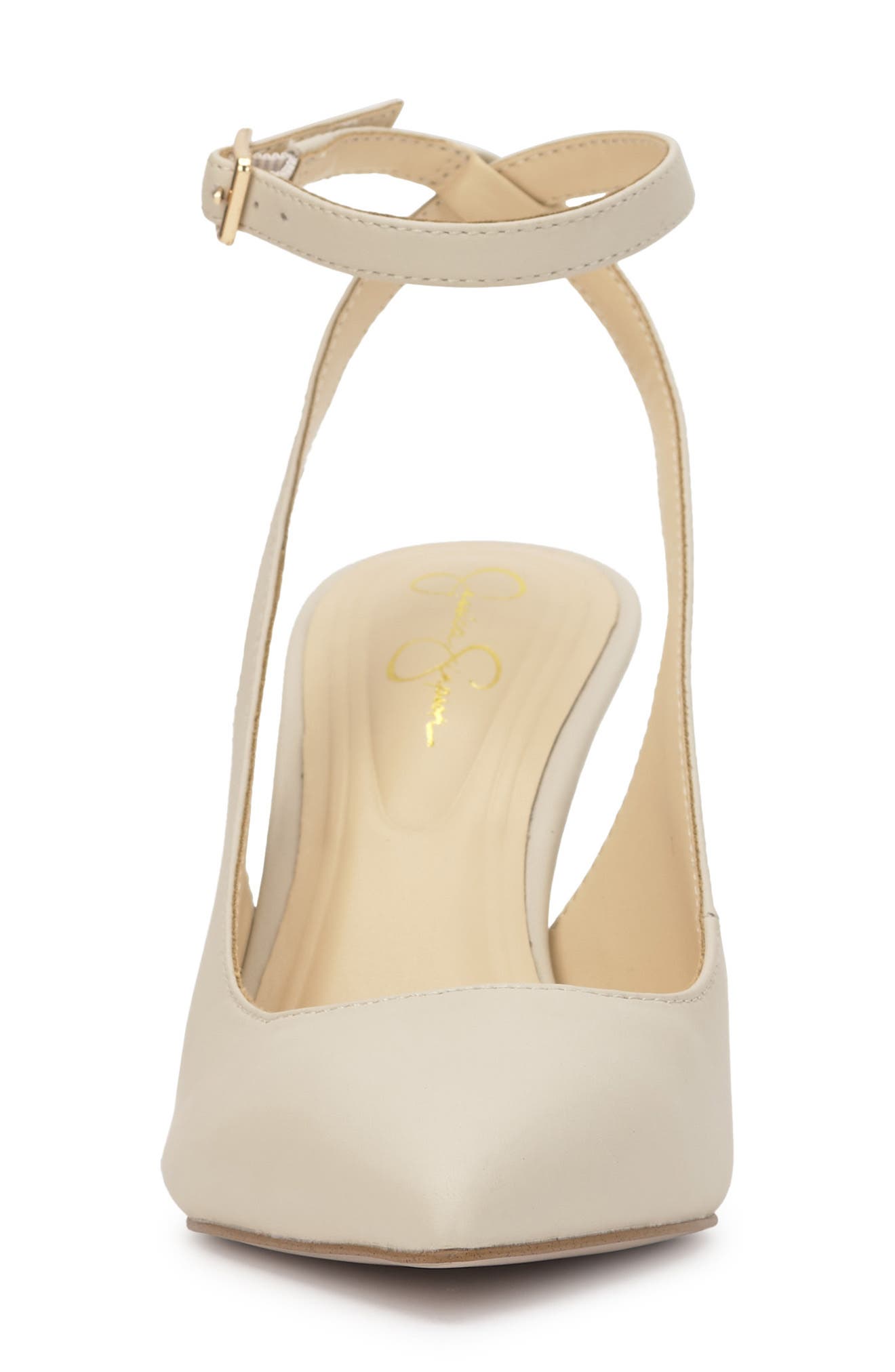 Jessica Simpson Miriale Ankle Strap Pointed Toe Pump, Alternate, color, Soft Ivory