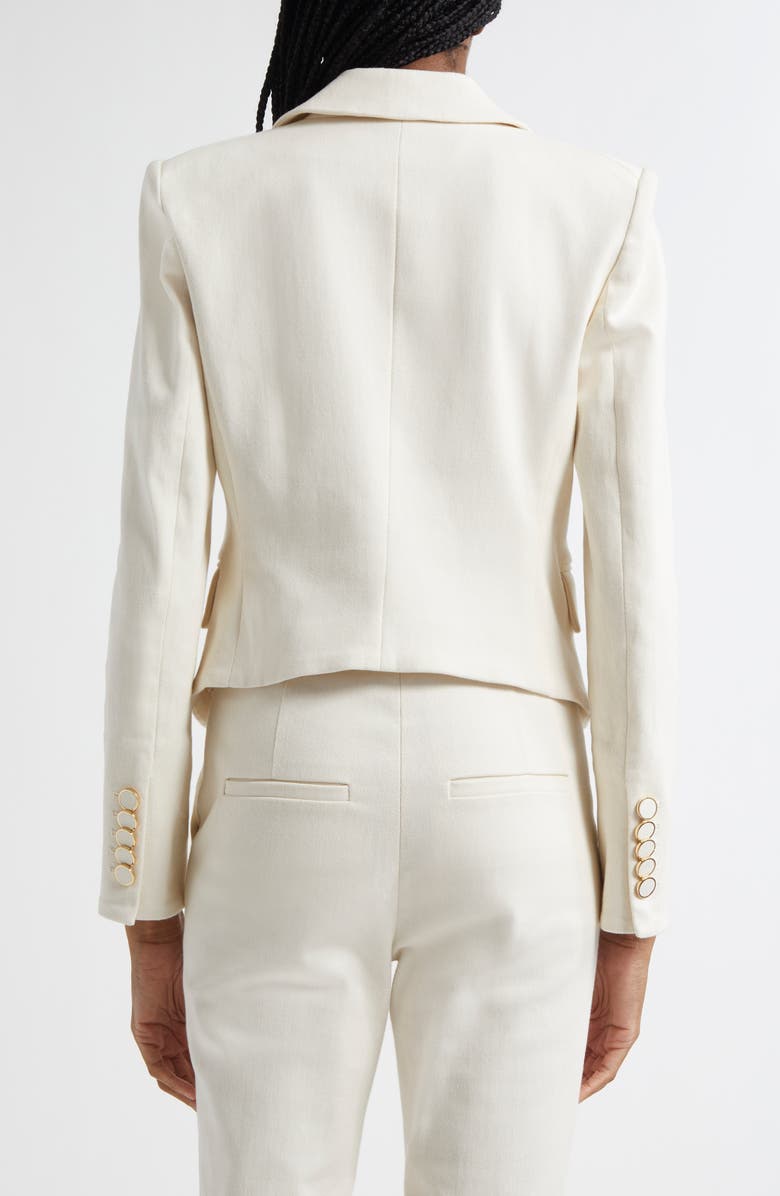 Veronica Beard Diego Stretch Cotton Dickey Jacket, Alternate, color, Ecru