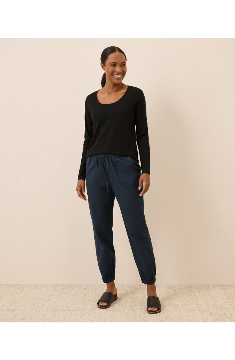 Pact Organic Cotton Softspun Long Sleeve Scoop Neck Tee, Alternate, color, Black