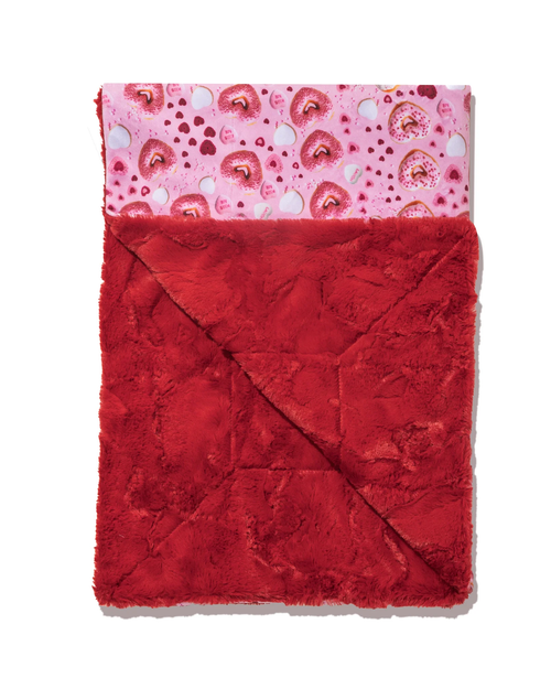 Crickle Daisy Snuggle Blanket In Red
