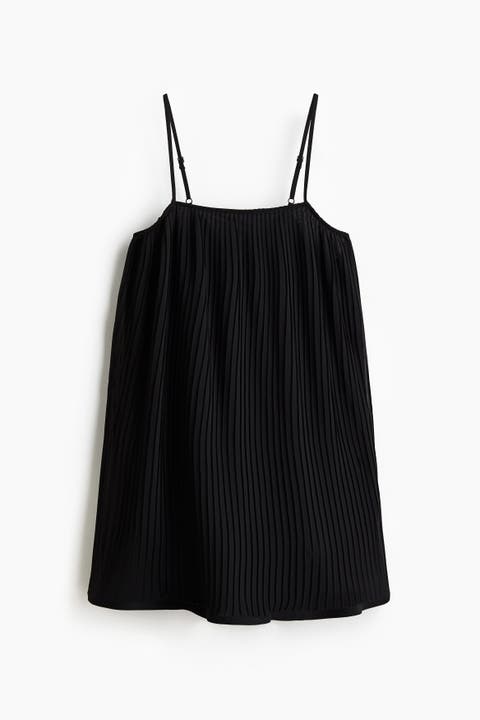 Pleated Strappy Dress
