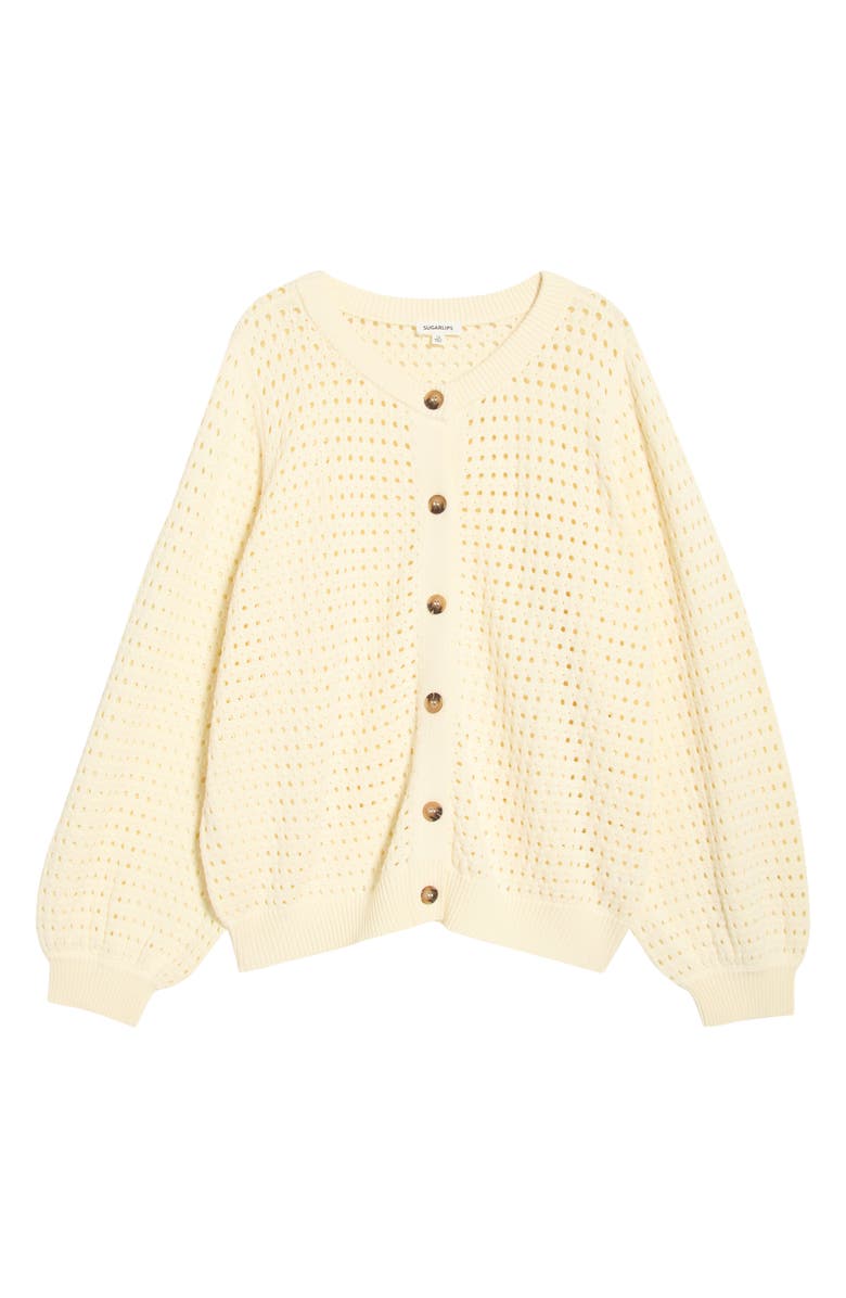 SUGARLIPS Deffy Cotton Cardigan, Main, color, 