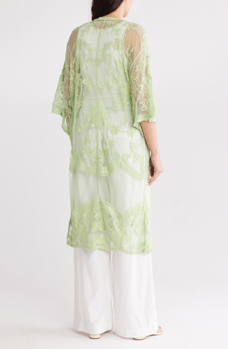 AREA STARS Floral Lace Ruana, Alternate, color, Sage