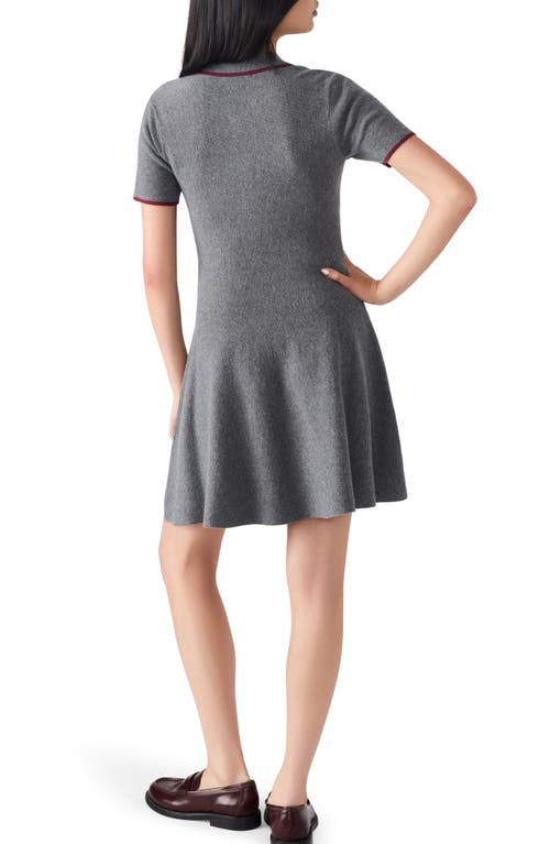 Steve Madden Kristin Polo Sweater Dress In Gray