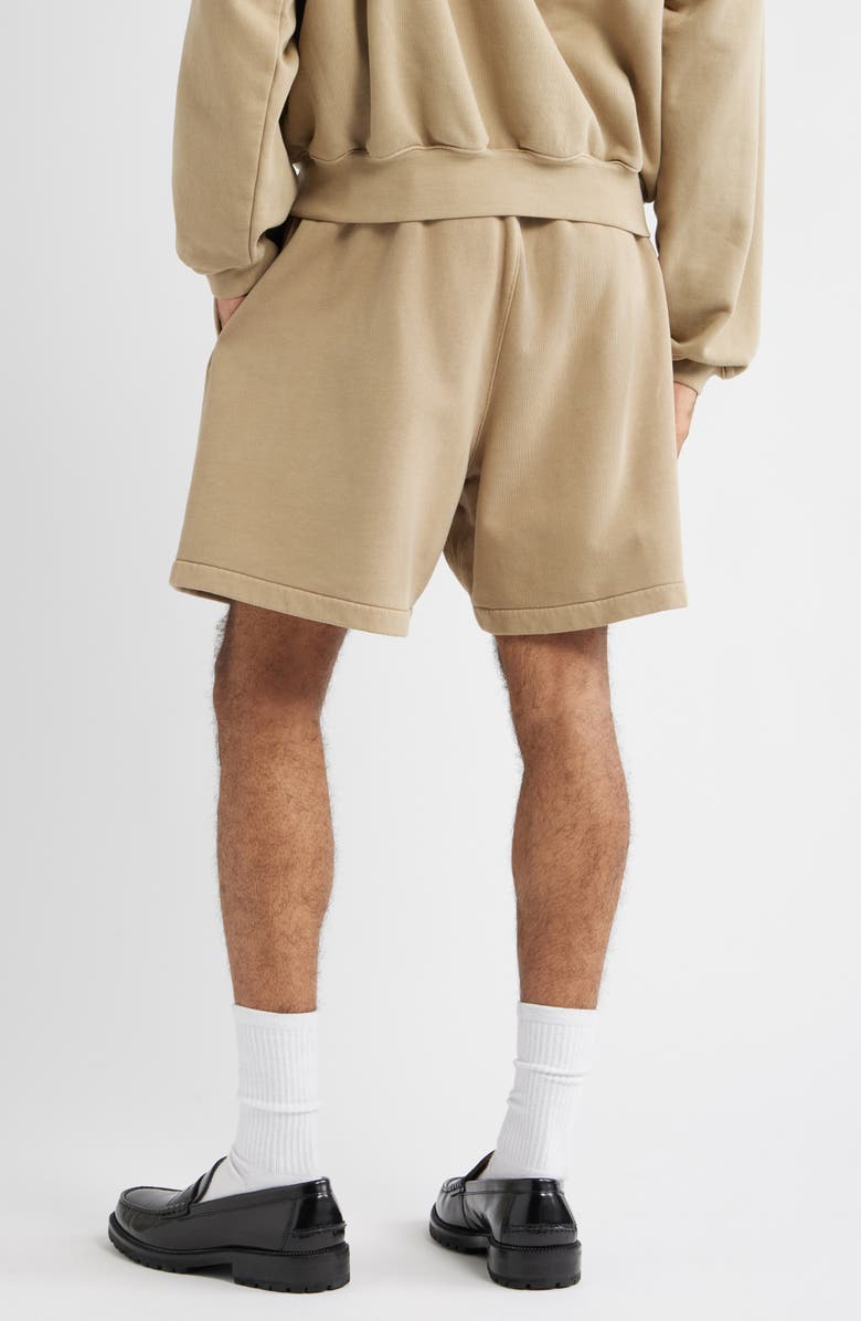 Fear of God Essentials Classic Fit Training Logo Sweat Shorts, Alternate, color, Faded Dune