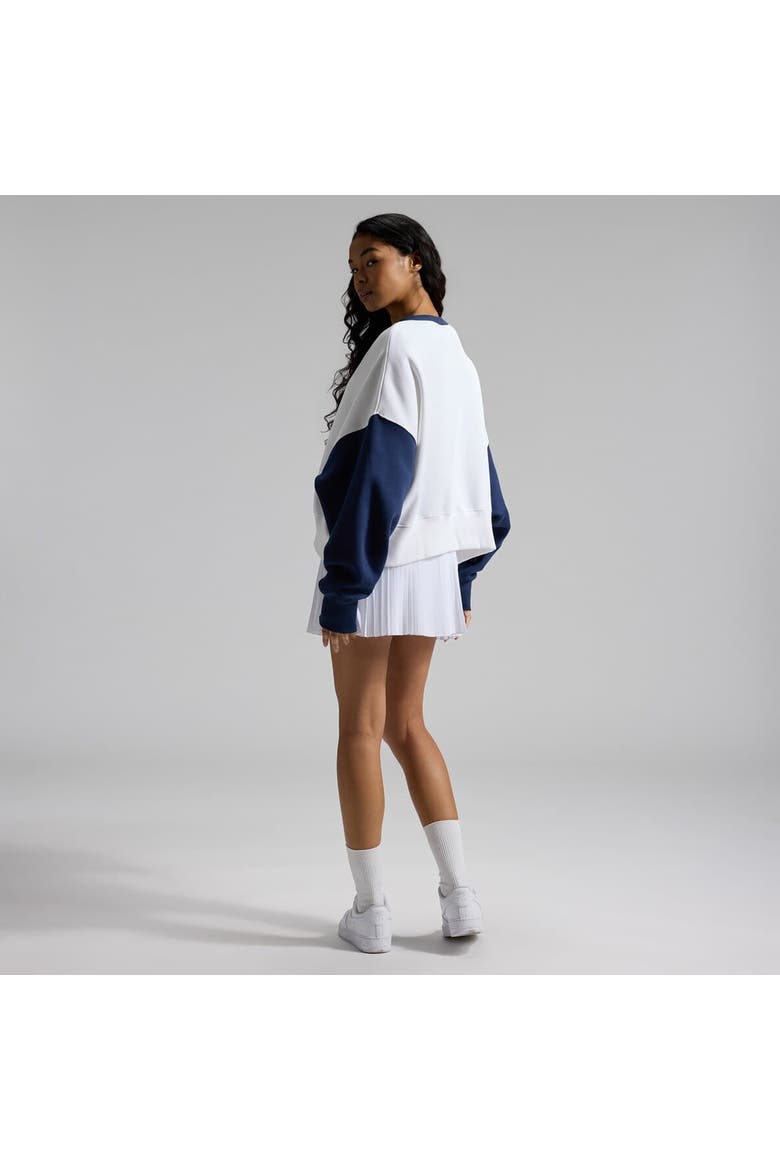 Women's Nike White/Navy USA Baseball 2026 World Baseball Classic Oversized Phoenix Fleece Sweatshirt, Alternate, color, White