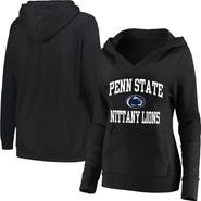 Champion Women's Champion Black Penn State Nittany Lions Plus Size Heart & Soul Notch Neck Pullover