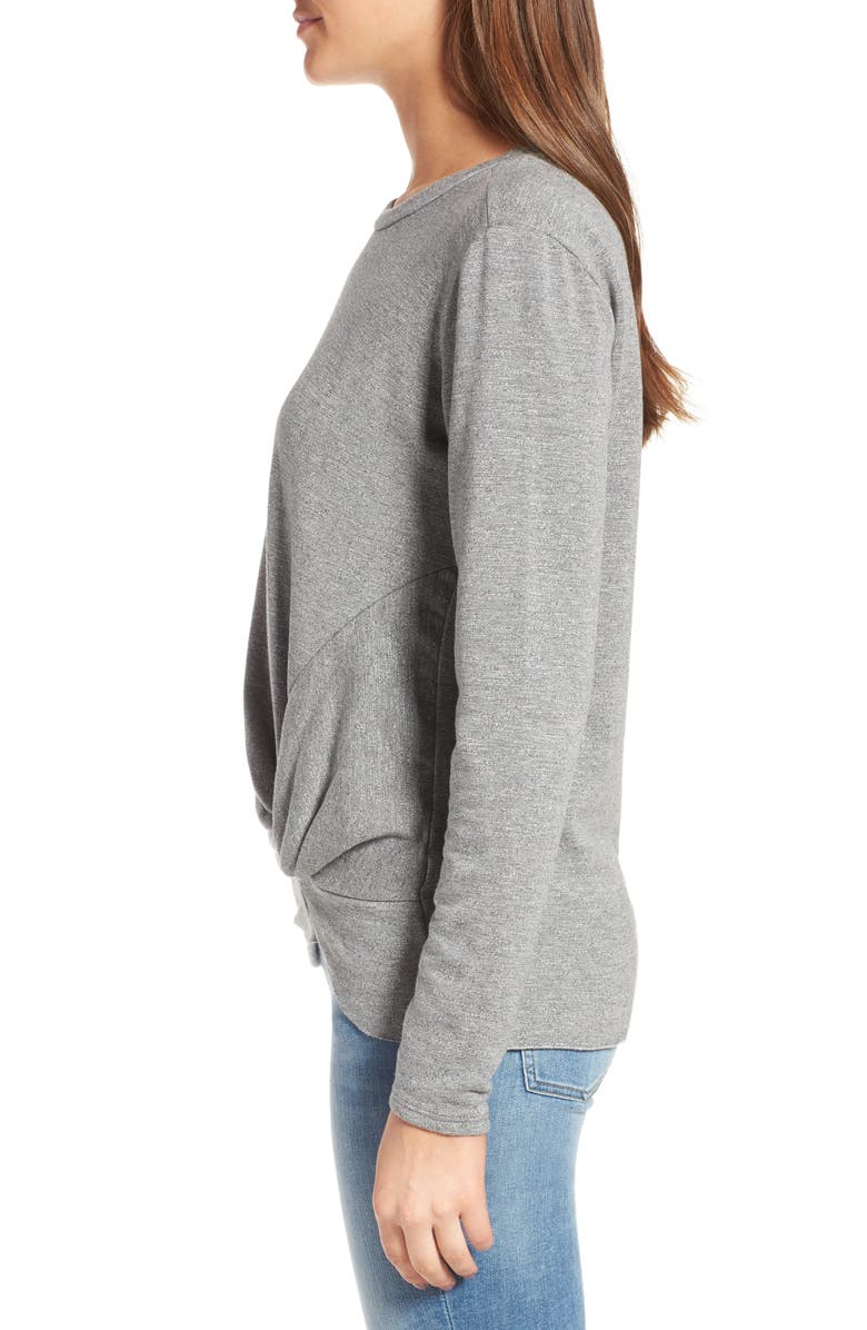 Stateside Front Twist Fleece Sweatshirt, Alternate, color, 