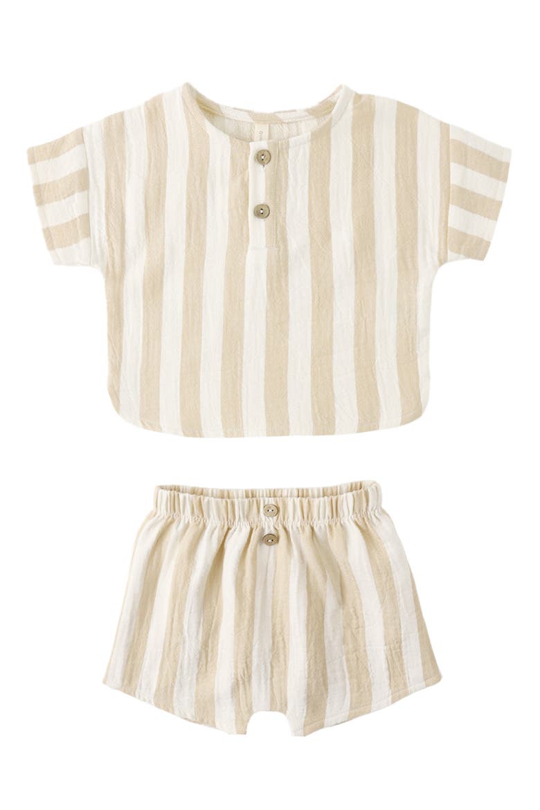 Kids' Boxy Organic Cotton Top & Shorts Set, Alternate, color, BUTTERSCOTCH