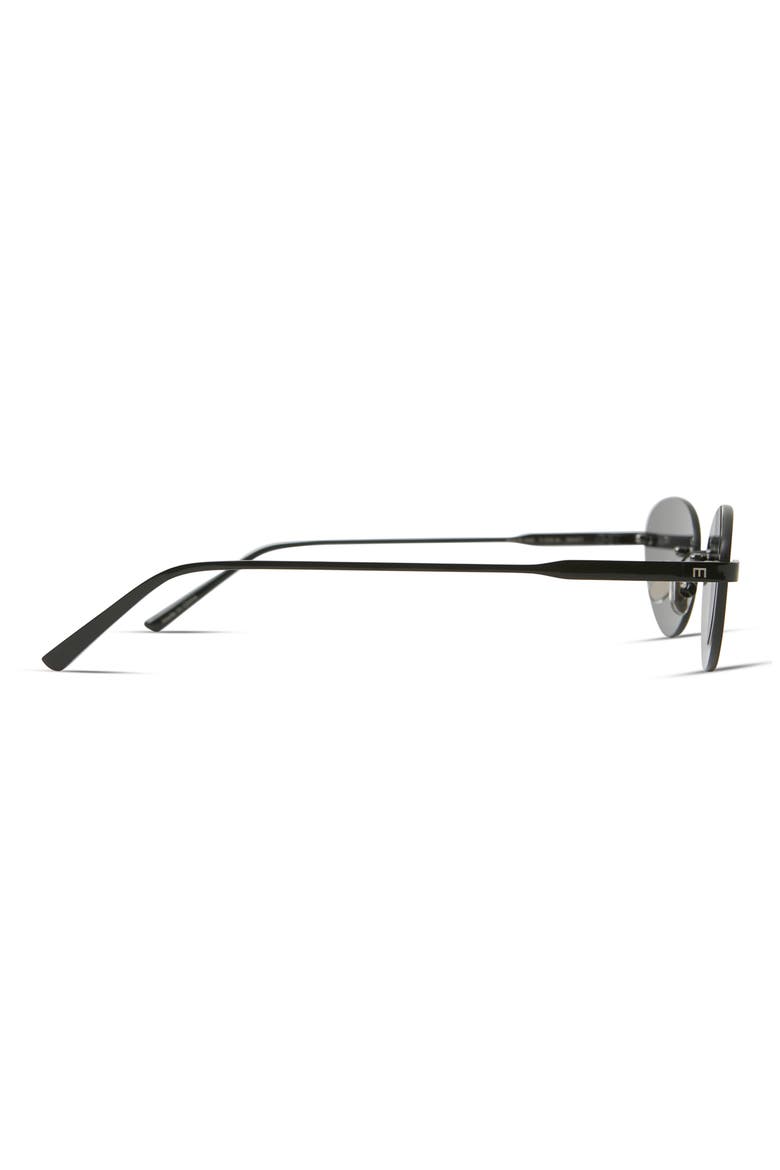Trinity 55mm Oval Sunglasses, Alternate, color, GLOSS BLACK