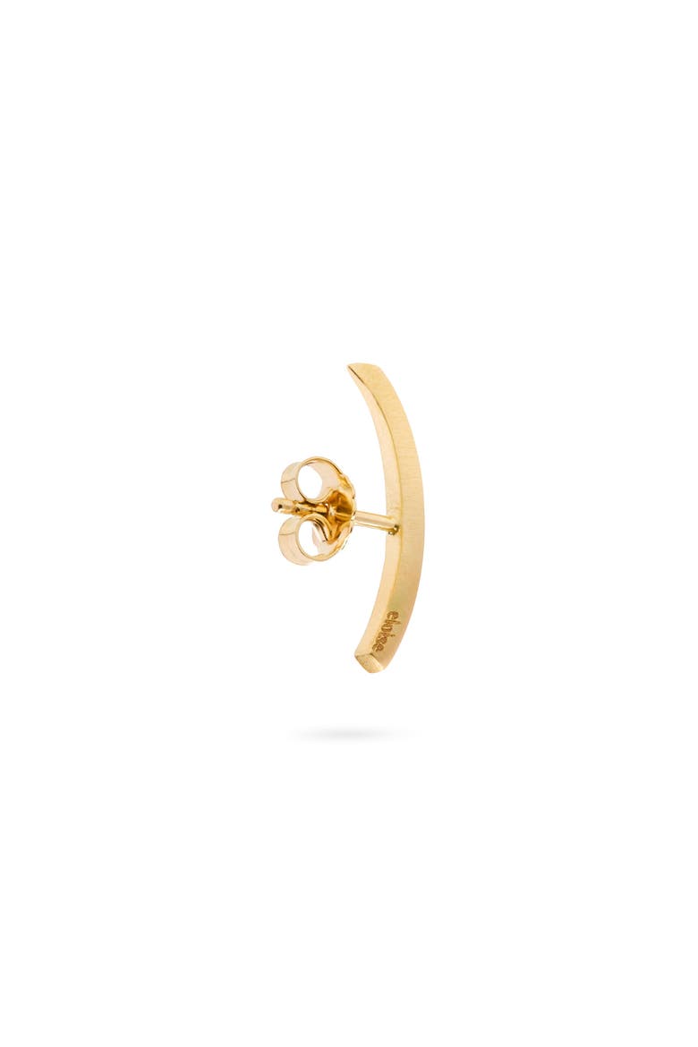 Crescent Moon Earrings. Handmade in Italy, Alternate, color, Gold Plated