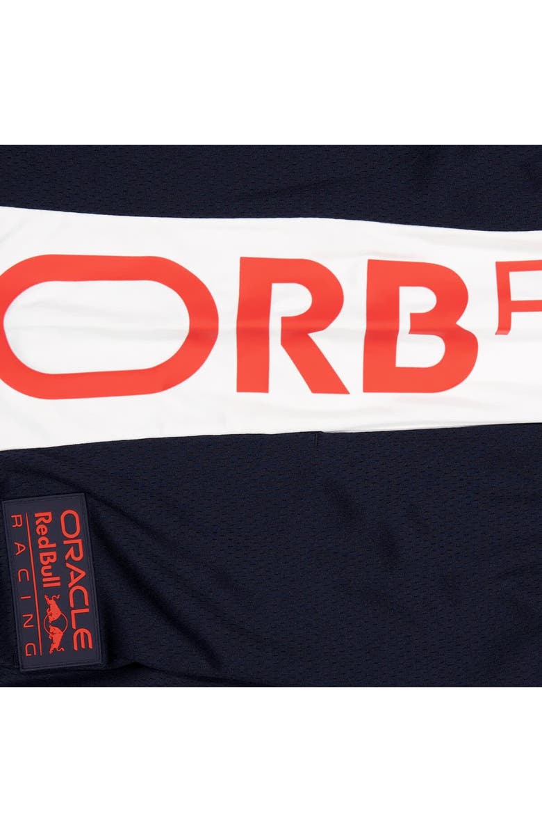 New Era Men's New Era  Navy Red Bull Racing Graphic Mesh Shorts, Alternate, color, 