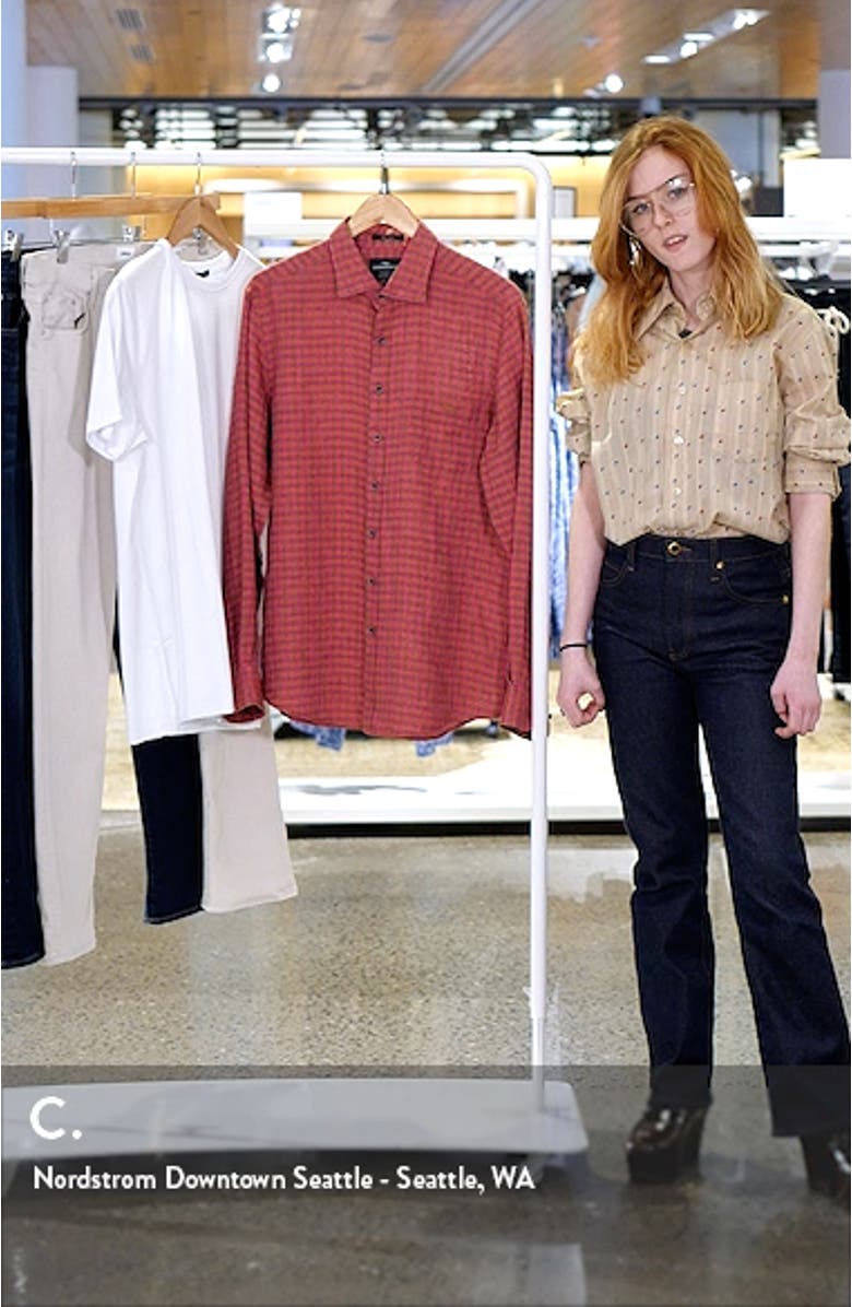 White Pine Avenue Check Linen Button-Up Shirt, sales video thumbnail