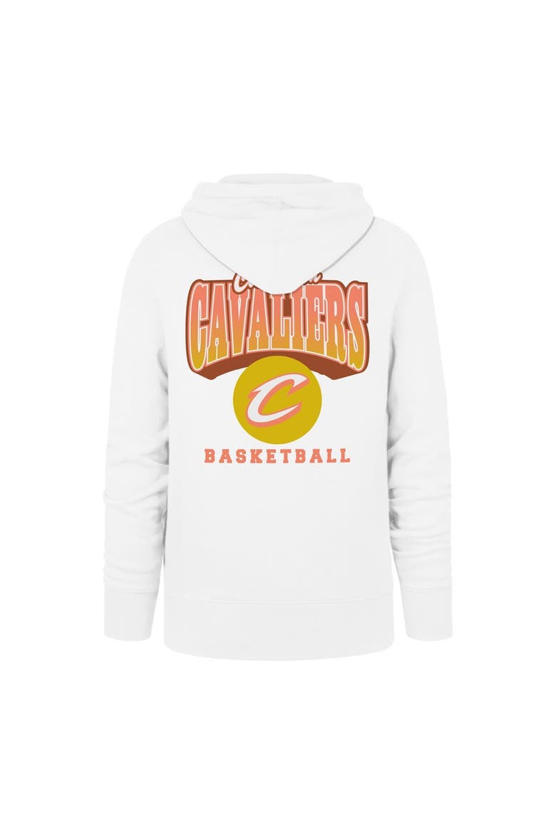 Men's '47 White Cleveland Cavaliers 2025/26 City Edition Jab Step Headline Hoodie, Alternate, color, White