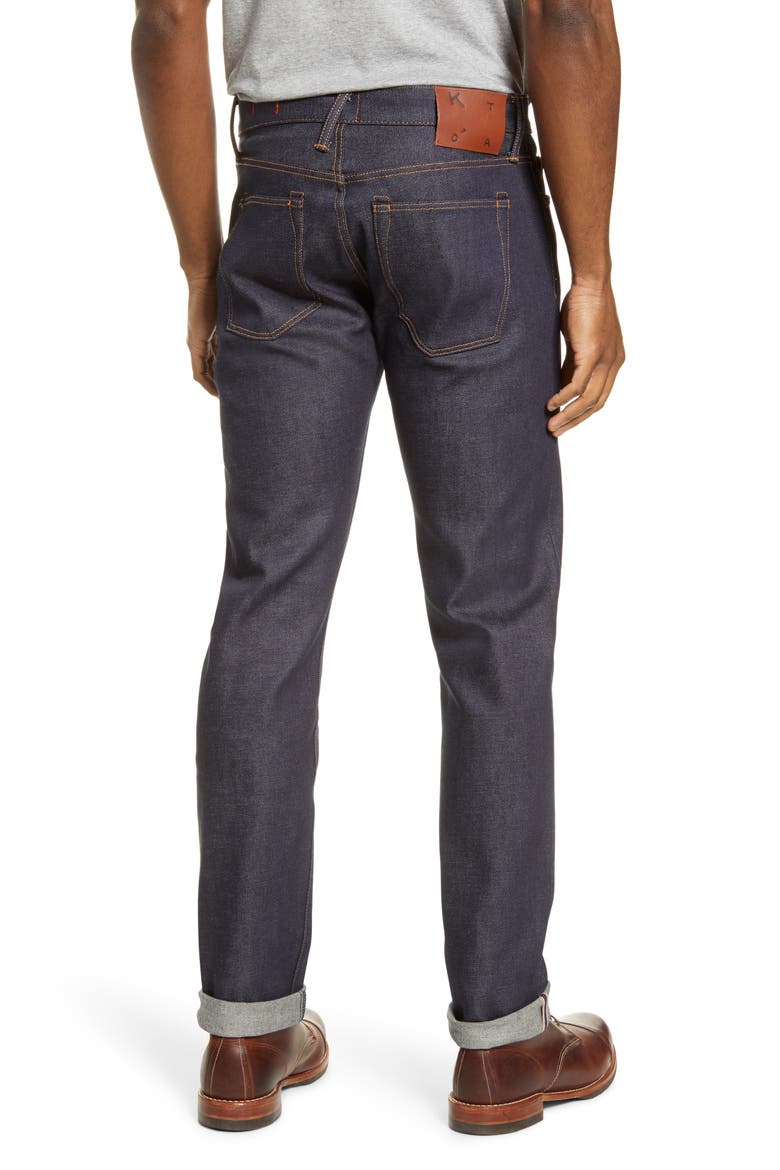 The Pen Slim 14-Ounce Stretch Selvedge Jeans, Alternate, color, INDIGO RAW