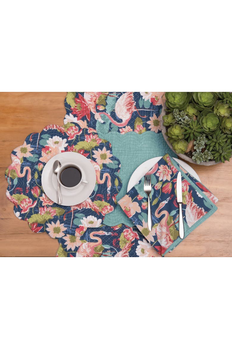 Flamingo Lagoon Napkin Set of 6, Alternate, color, Blue