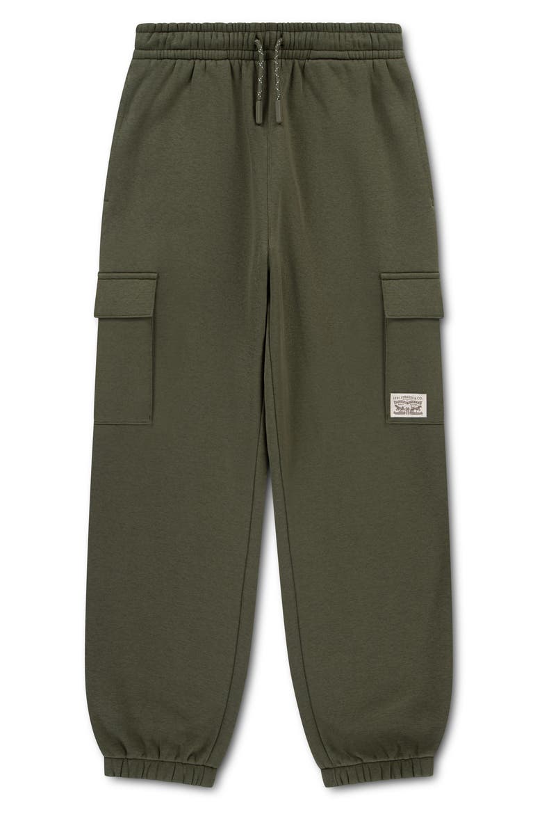 Kids' Two Horse Baggy Cargo Fleece Joggers, Main, color, OLIVE NIGHT
