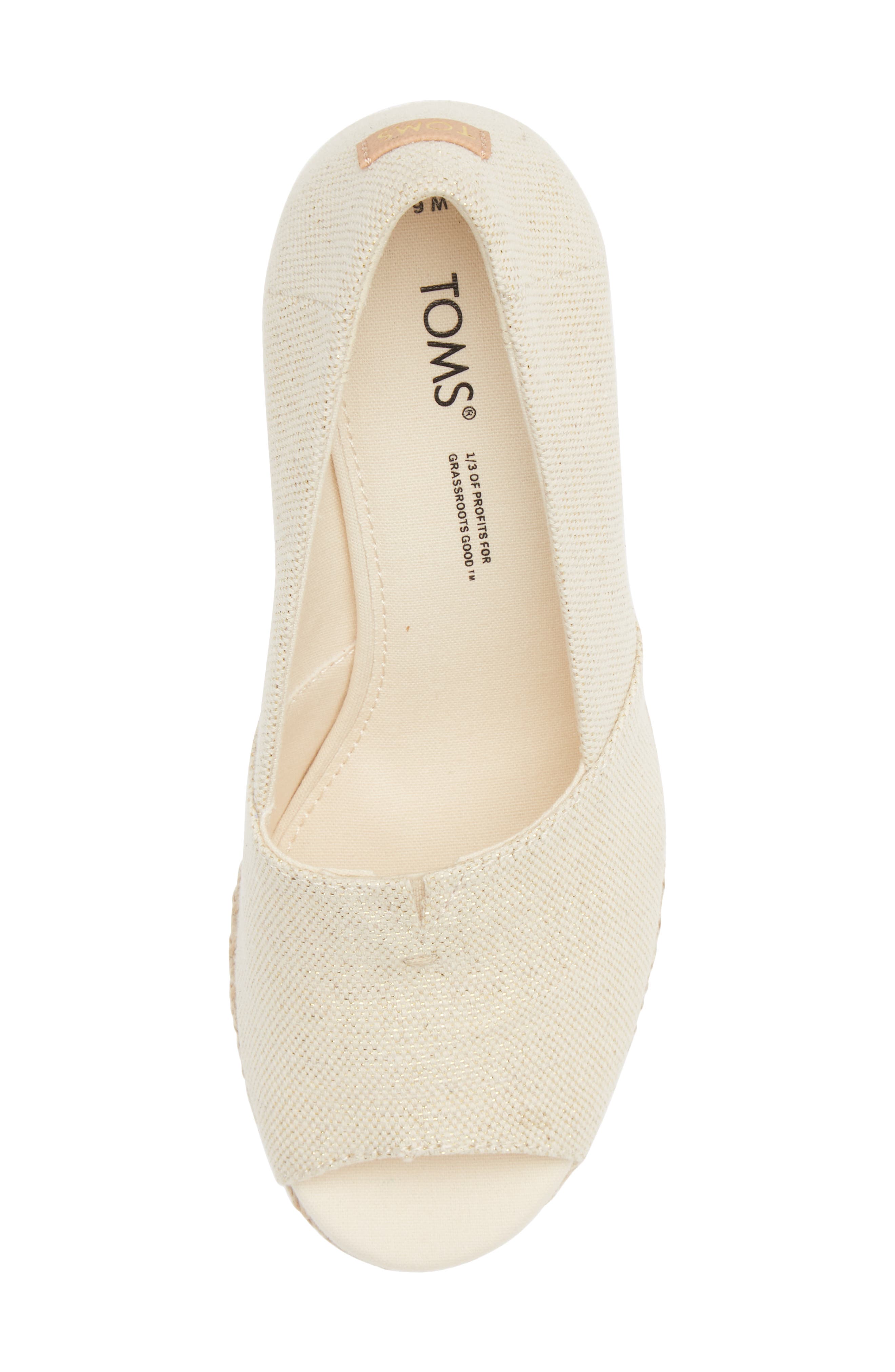 TOMS Michelle Espadrille Wedge Sandal, Alternate, color, Natural Natural