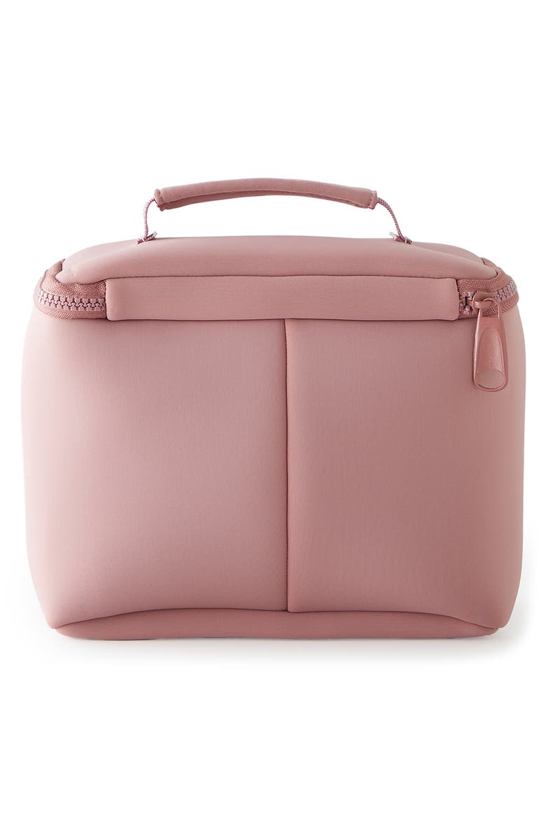 Small Neoprene Train Case, Alternate, color, MAUVE/STONE