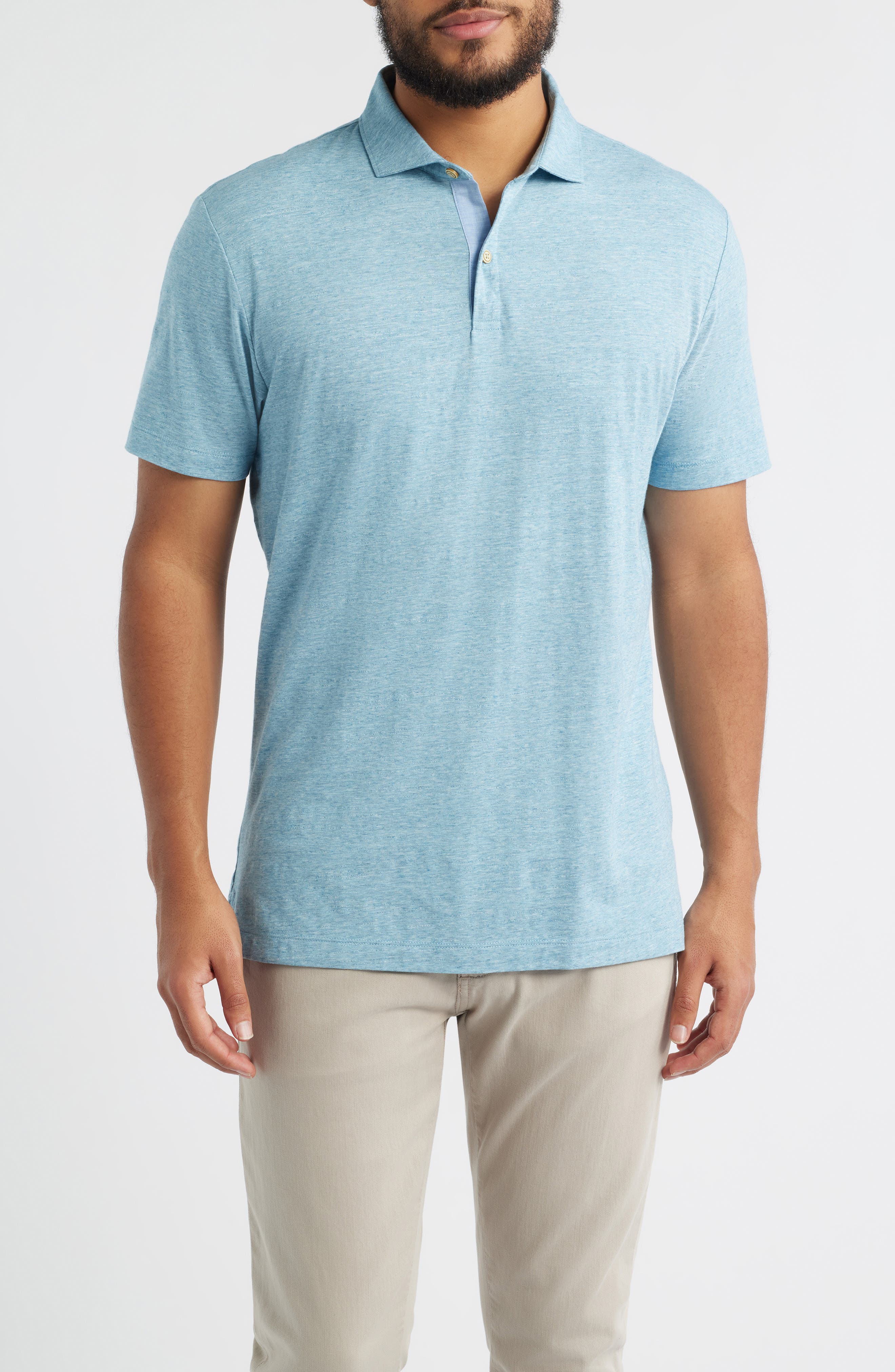 Starnes Heathered Cotton Blend Polo - image 5