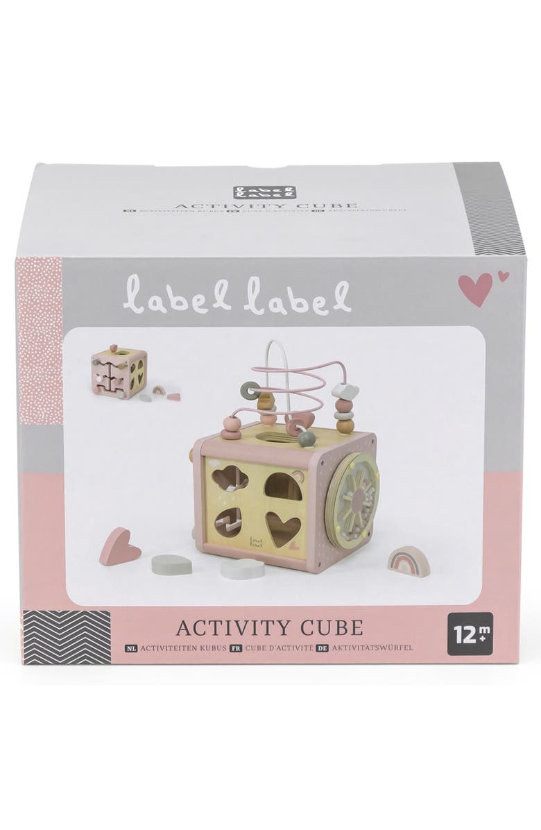 Label Label 5In1 Wooden Activity Cube Shape Sorter, Ages 1+, Alternate, color, 