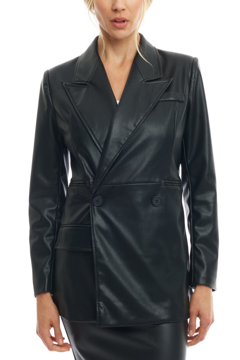 Winona Leather Trench, Alternate, color, Black