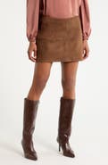 Vigoss Faux Suede Miniskirt