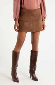 Faux Suede Miniskirt